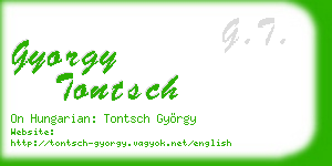gyorgy tontsch business card